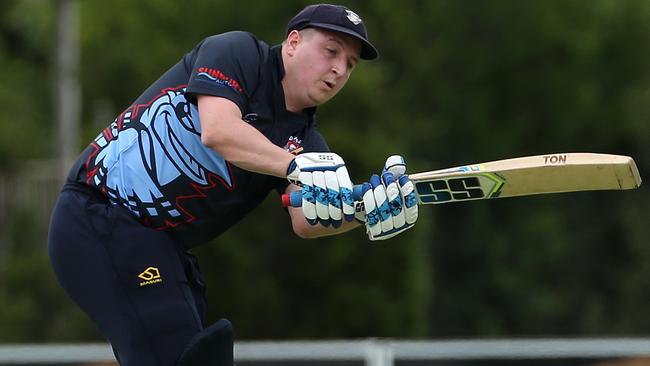 Jayden Schwarze in action for Diggers Rest Bulla. Picture: Hamish Blair