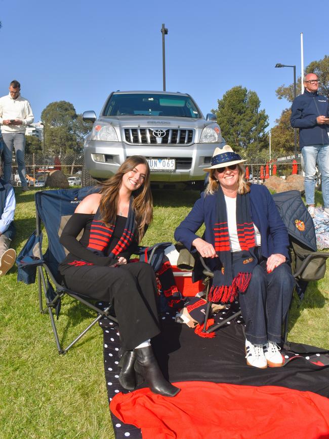 The Victorian Amateur Football Association (VAFA) William Buck Premier Men’s Grand Final Match — Old Brighton vs. Old Scotch — Friday, September 27, 2024: Grace Tweedie and Jane Tweedie. Picture: Jack Colantuono