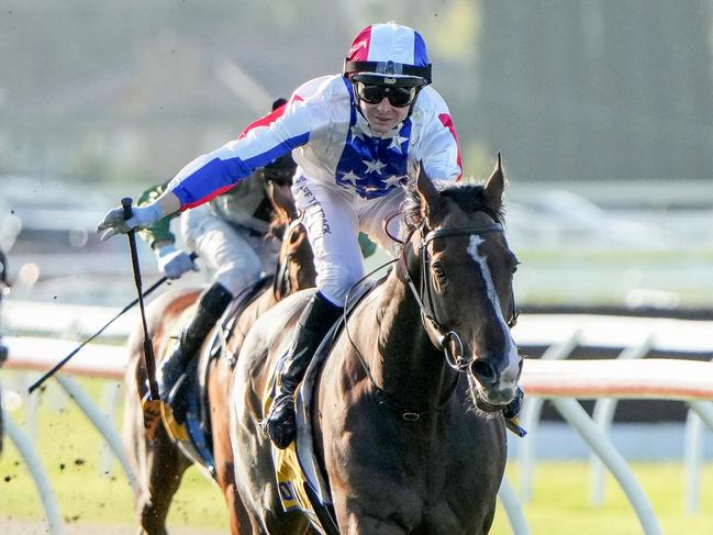 Mystery Island (JPN) ridden by Harry Coffey wins the Sungold Milk Warrnambool Cup at Warrnambool Racecourse on May 02, 2024 in Warrnambool, Australia. (Photo by George Sal/Racing Photos via Getty Images)