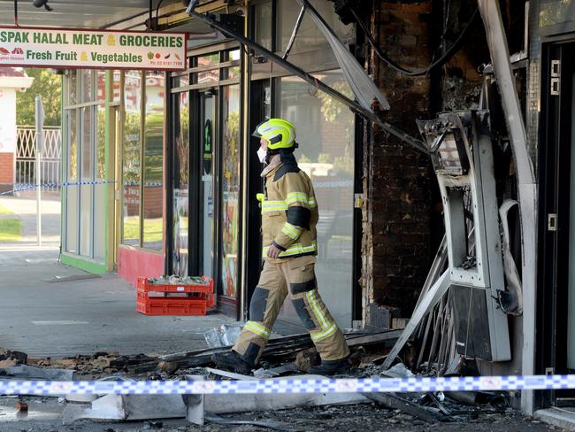 A store in Fawkner has become the latest to be burnt down in the tobacco wars. Picture: Andrew Henshaw