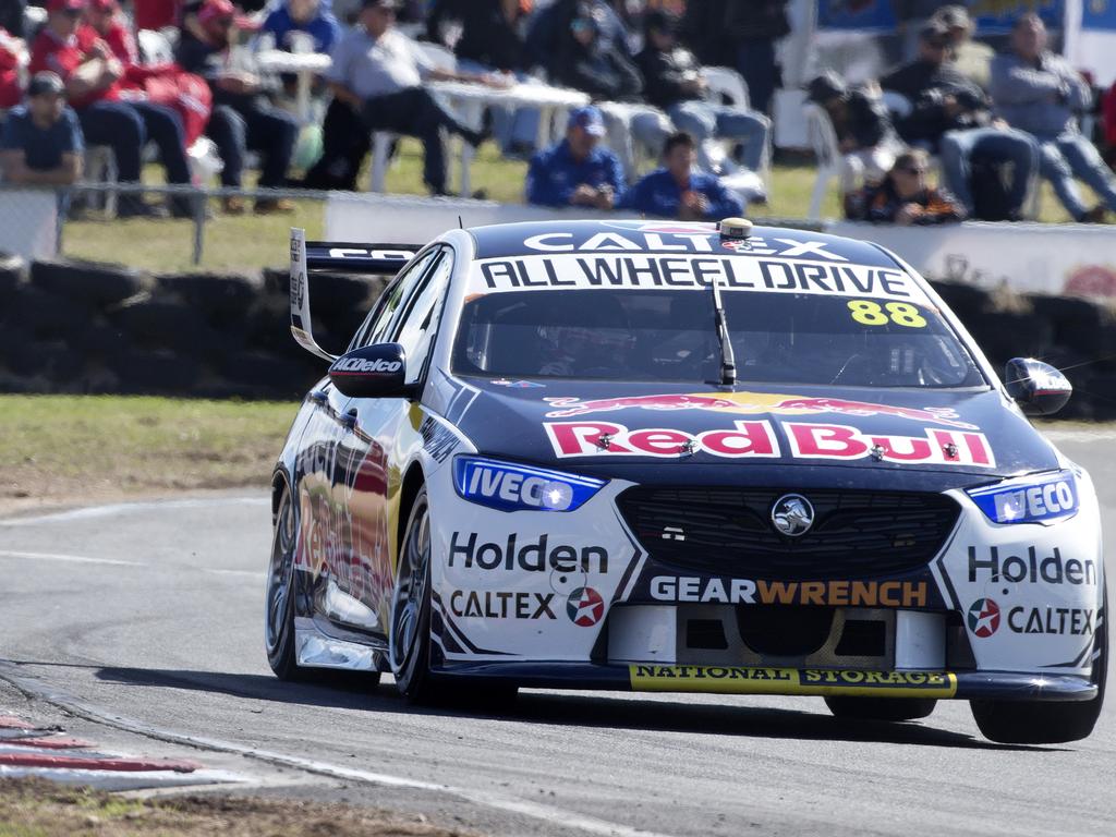 Jamie Whincup of Team Red Bull Holden driving a Holden ZB Commodore during qualifying at Symmons Plains. PICTURE CHRIS KIDD