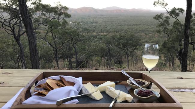 Sundowners with a view from the foothills of Mount Mulligan. Picture: Penny Hunter