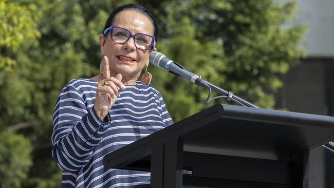 Indigenous Australians Minister Linda Burney kicked off NAIDOC week at Yes23’s ‘come together for Yes’ event in Brisbane on Sunday. Picture: Richard Walker