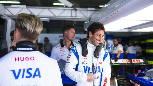 A happy Danny Ric after qualifying. (Photo by Rudy Carezzevoli/Getty Images)