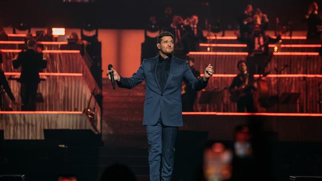 Michael Buble performing at the Brisbane Entertainment on June 20. Photo: Justin Ma