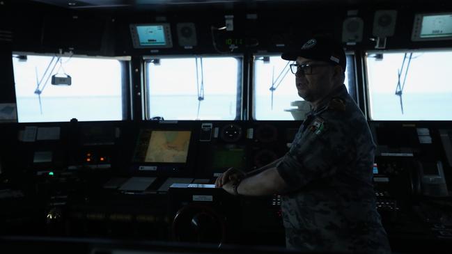 Royal Australian Navy Commander Shane Savy aboard the HMAS Adelaide in Darwin ahead of Exercise Keris Woomera on November 3. Picture: Zizi Averill