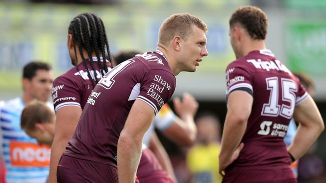 Tom Trbojevic’s horror run with injuries continued against Gold Coast. Picture: Getty Images