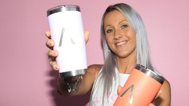 Annee's Cairns Area manager Eva Krenske poses with Annee's limited Valentines Edition A-Cups