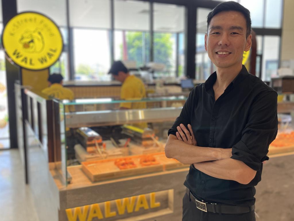 Brian Shin at the soft opening of WalWal Mackay outside Coles Parkside. Photo: Zoe Devenport