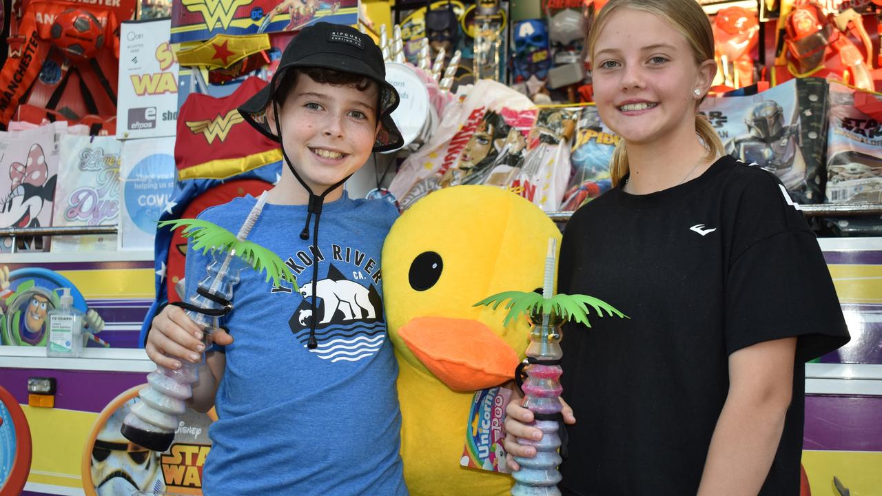 Hudson Kelly and Emily McDiarmid of Proserpine won on the lucky numbers game. Picture: Kirra Grimes