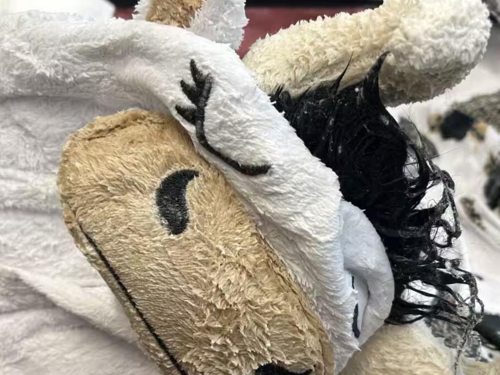 A cow onesie impregnated with meth was bound for Australia when intercepted at Los Angeles International Airport. Picture: AFP, US Department of Justice