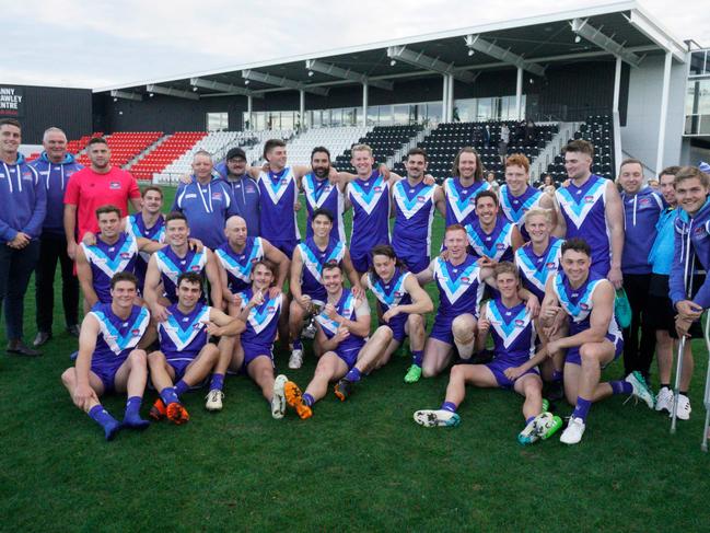 Interleague footy: Southern FL v Riddell FL. The winning team: Southern FL after the game. Picture: Valeriu Campan