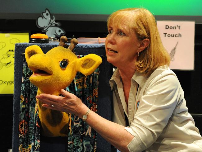 The small puppet has taught about 720,000 Australian students about health.
