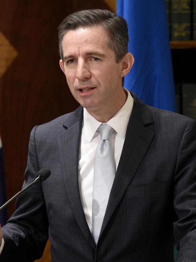 Simon Birmingham will be fronting up for the Liberals. Picture: Andrew Henshaw