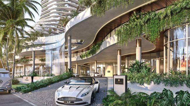 An artist's impression of Australia’s very first St Regis hotel at the $1.76bn La Pelago project in Surfers Paradise being developed through a joint venture between Melbourne developer Gurner and investment house Wingate.