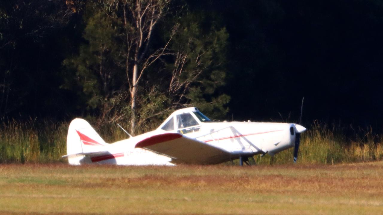 One of the two planes involved with the crash. Picture: David Clark.