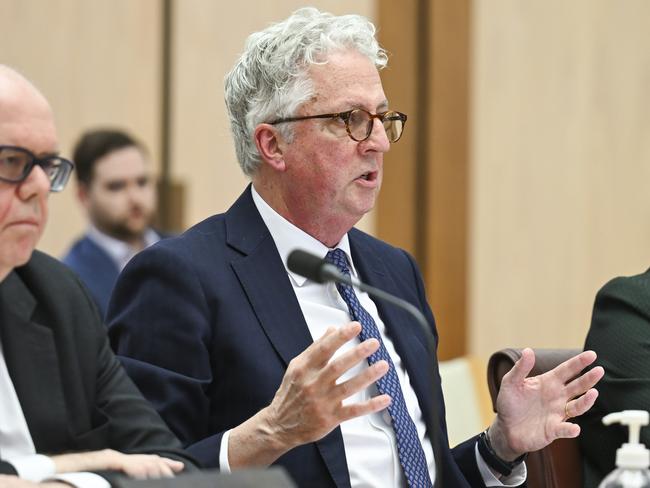 CANBERRA, AUSTRALIA  - NewsWire Photos - November 29, 2024: Vice-Chancellor and Principal of the University of Sydney, Mark Scott appears at a parliamentary hearing into anti-Semitism at Australian univeristys at Parliament House in Canberra. Picture: NewsWire / Martin Ollman