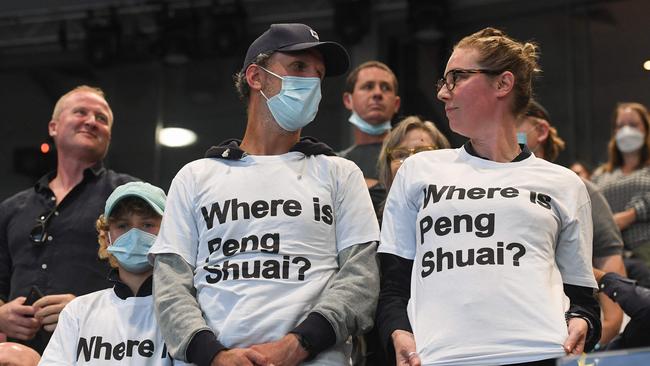 Spectators wearing 