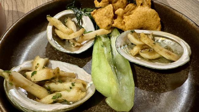 Abalone, XO butter and bok choy at Earth Restaurant in Berri. Pictures: Supplied