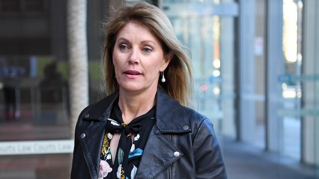 Former NT Cattlemen’s Association chief executive Tracey Hayes outside court in Sydney in 2017 for the class action case. Picture: AAP Image/ Keri Megelus