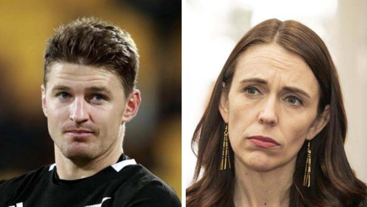 Beauden Barrett and Jacinda Ardern.