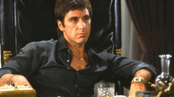 Actor Al Pacino in 1983 film Scarface.