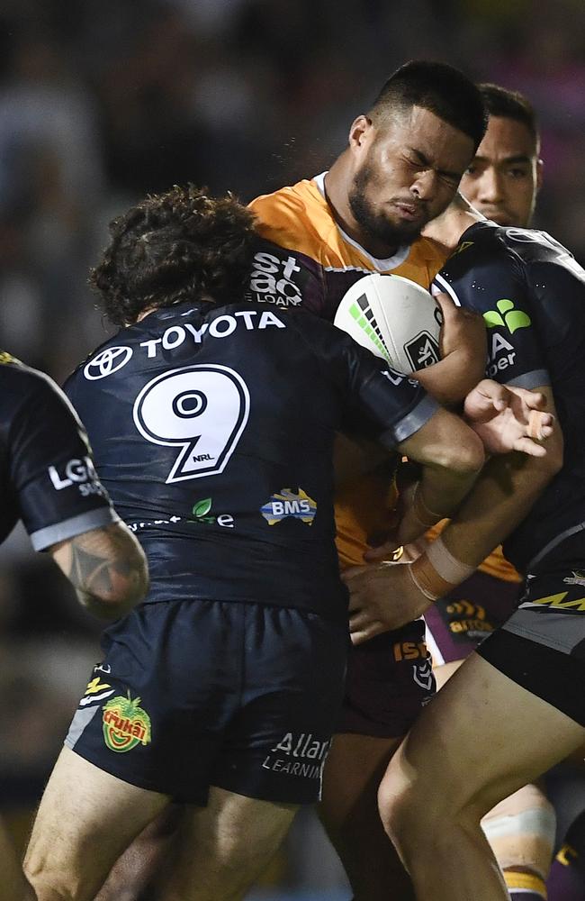 Brisbane face the Cowboys in the Queensland derby. Picture: Ian Hitchcock