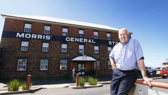 The Morris General Store in Swansea, Tasmania is 150 years old. Jim Morris and his son Paul operate the store (now an IGA and general store) and are pictured there. PICTURE: MATT THOMPSON