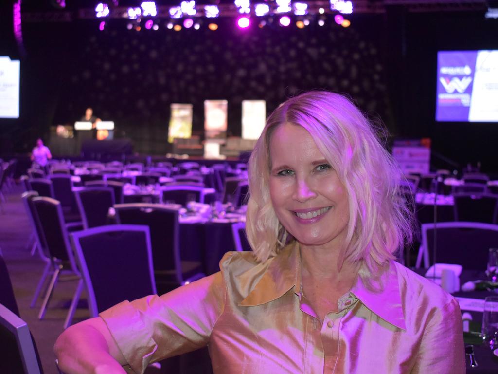 Singer, motivational speaker and the voice of "siri" Karen Jacobsen at 2022 International Women's Day Business Lunch in Mackay. Picture: Madeleine Graham