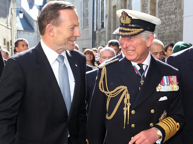 Australian Prime Minister Tony Abbott with King Charles in 2014.