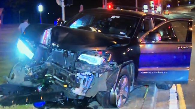 A Jeep, containing a man 20 and a boy, 14, crashed into a set of traffic lights on Spit Rd at Beauty Point after it was allegedly stolen from a home at Balgowlah Heights early on Monday, August 19, 2024.