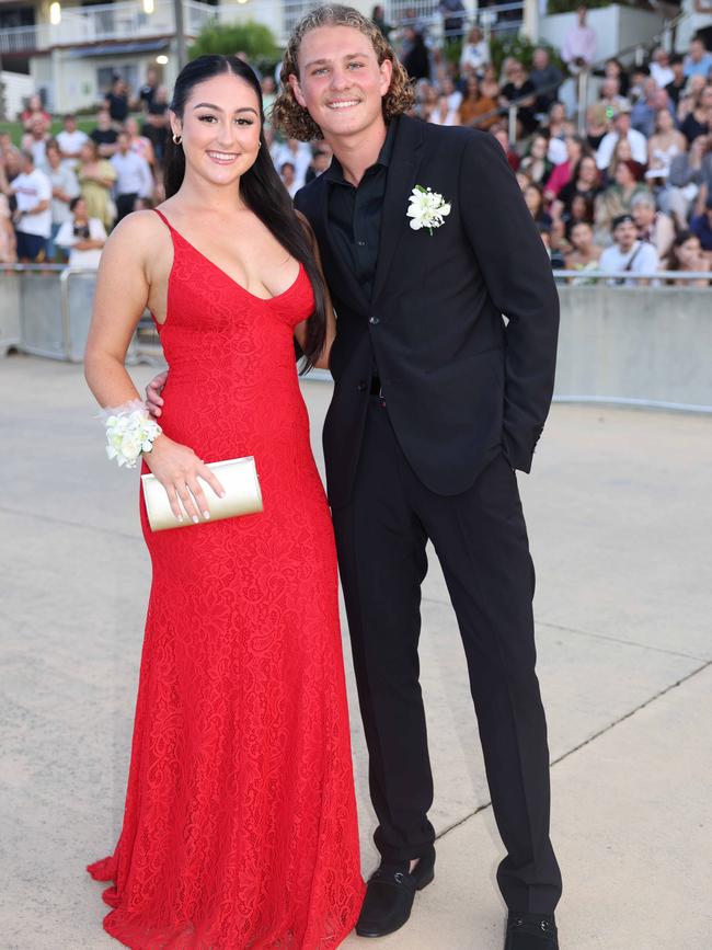 Lily Cuthbertson and Jack Orpwood at the Southport State High School Formal at SeaWorld. Picture, Portia Large.
