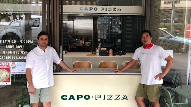 Joe Angelone and Keng Yeoh of Capo Pizza, Waverton. Picture: Supplied.