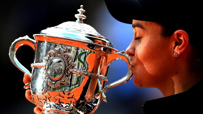 Barty with her French Open trophy.