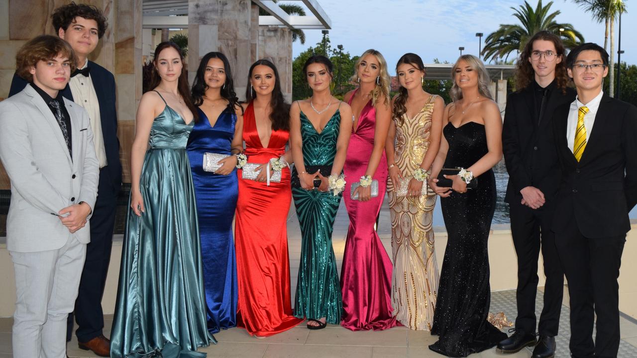 The small cohort of students at the Caloundra City Private School at their formal.