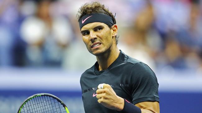 Rafael Nadal during his victory over Taro Daniel.