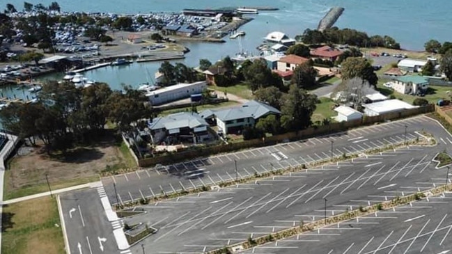 The Moores Carpark at Weinam Creek before it opened to the public. The car park is now at capacity with island cars, which has mainland residents concerned about on-street parking issues after a $40 million hospital opens nearby.