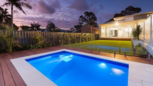 The couple's new Caringbah South home comes with a pool.