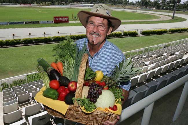 FEBRUARY 11, 2005: Gary Baildon at the Parklands Showgrounds to promote the weekend fruit, vegetables and craft markets.