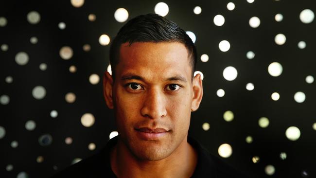 Wallabies player Israel Folau at a DHL Function at the Museum of Contemporary Art, Sydney, ahead of the Wallabies World Cup Squad announcement on friday. pic Mark Evans