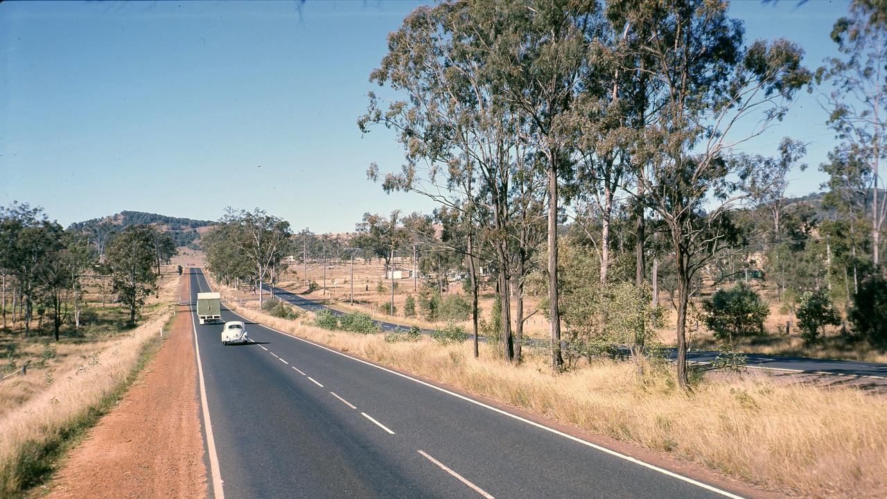 The Warrego Highway between Toowoomba and Ipswich in the 1970s.