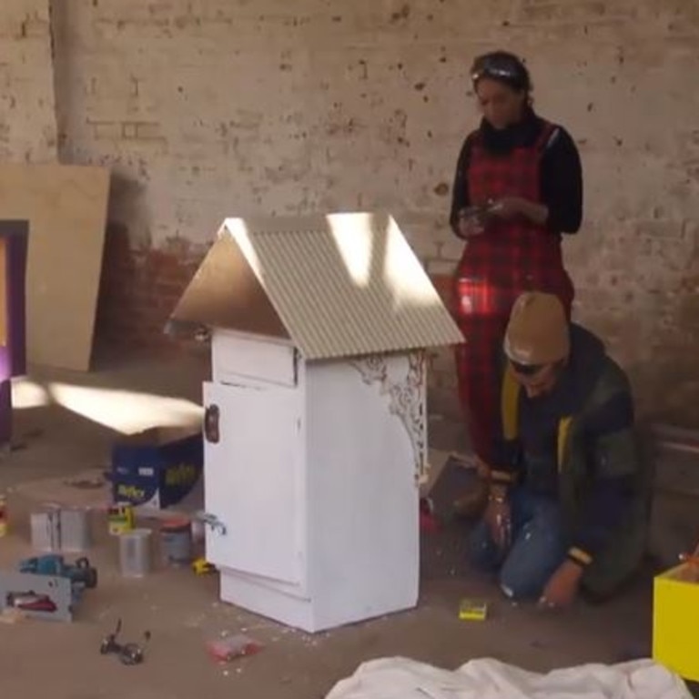 Sharon and Ankur with their ‘poorly painted white box’.