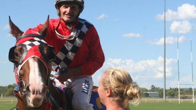 Trainer/jockey David Rewald returns on Four Iron after a win at Roma.