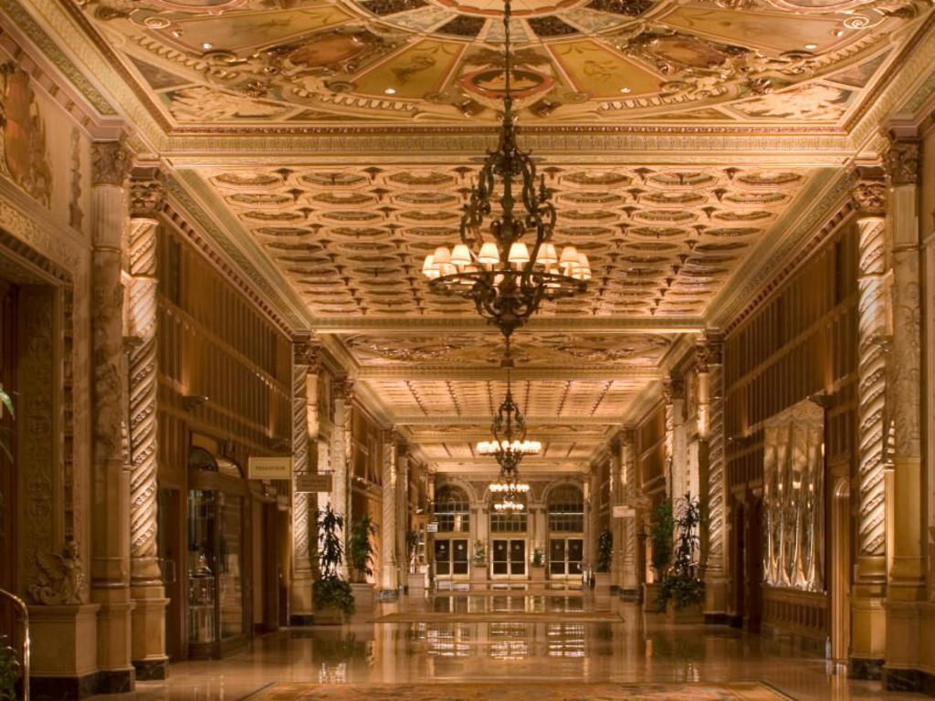 The lobby of the Biltmore Hotel in LA.