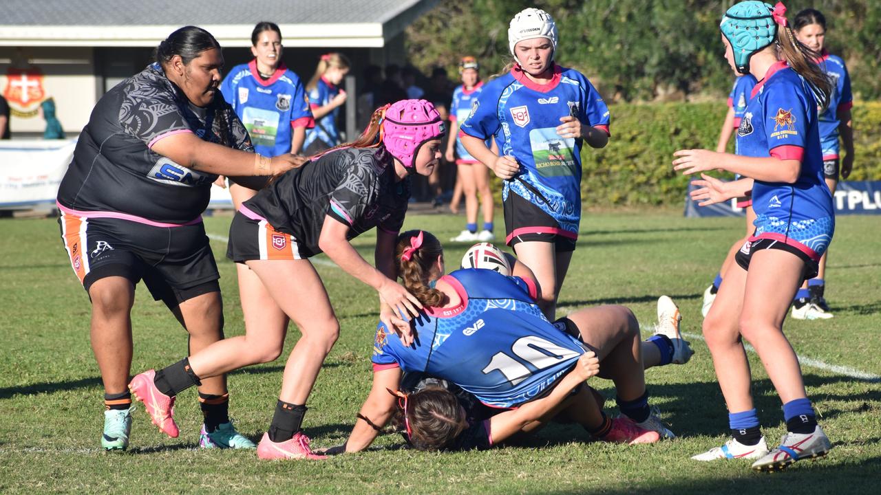 Rocky Junior League grand finals, under-17 girls, Rockhampton Tigers versus Norths, Rugby Park, on June 8, 2024.