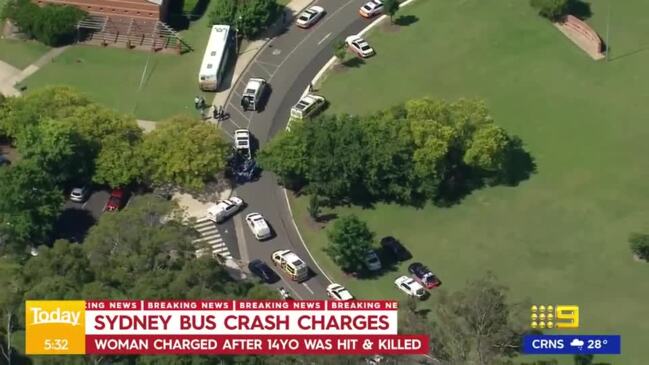 Driver charger after boy hit by bus in Sydney (Nine News)