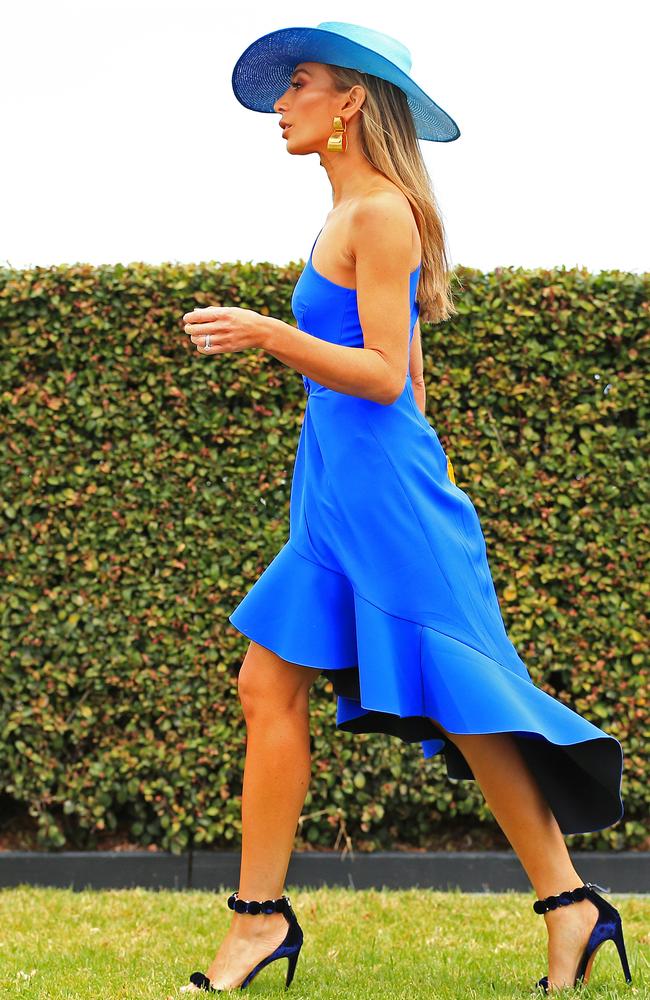 Nadia Bartel on the move at the Caulfield Cup. Picture: Mark Stewart