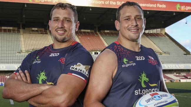 Reds props JP (left) and Ruan Smith won’t be playing against the Sunwolves on Saturday.