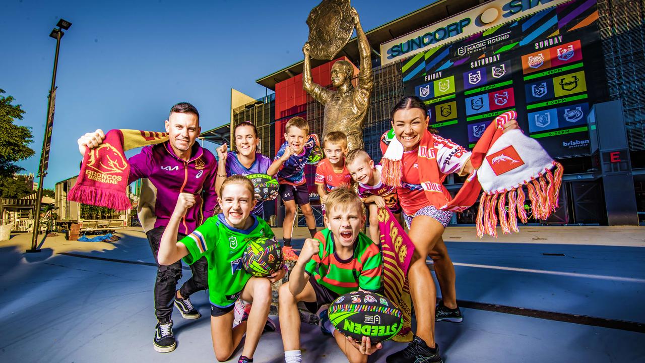 NRL fans get excited ahead of the 2023 Magic Round. Picture: Nigel Hallett