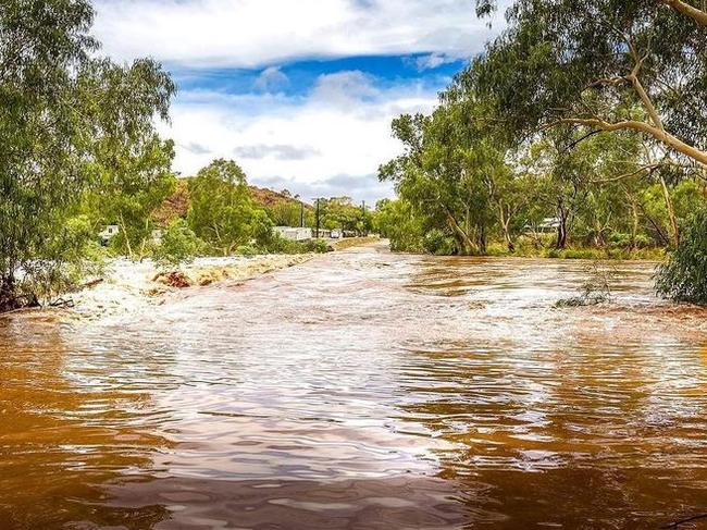 Instagram post by franhenro - When it rains in Mount Isa it is a time of celebration! We got some bonus Christmas rain and it was very welcome. You need to appreciate the Outback to know just how special it is to see the creeks flowing and heading out to Lake Moondarra. This is Moondarra Crossing in all its glory Picture Instagram @franhenro